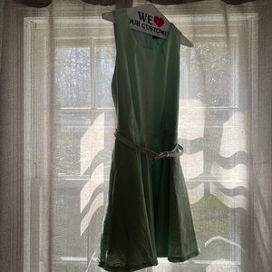 Womens Cals light green “lace” overlay dress